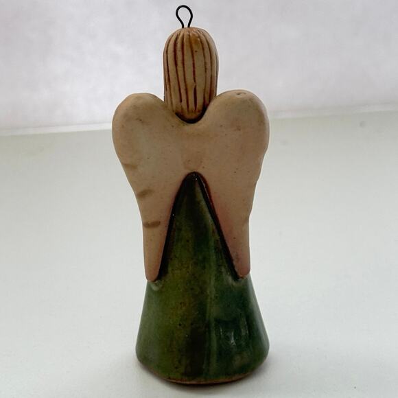 Vintage Ceramic Hand Painted Angel Christmas Ornament - Picture 2 of 6